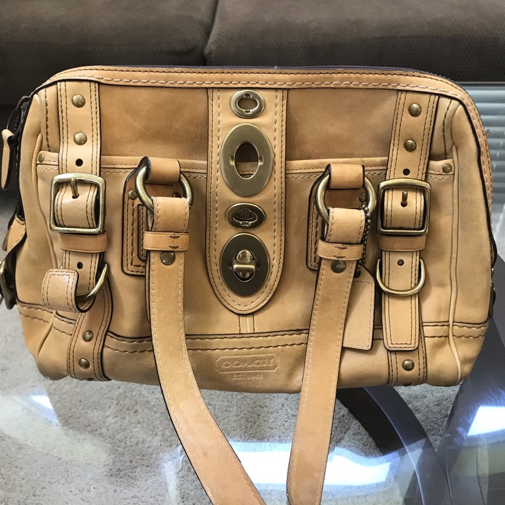 COACH Leather Satchel Handbag